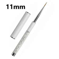 Pędzelek do zdobień paznokci WHITE 11 mm – precyzyjny liner z osłonką | NILO Perfect Nails